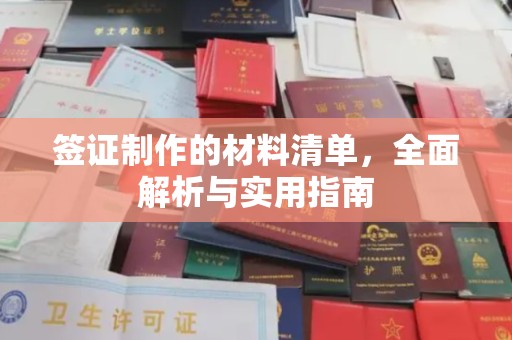 抚松签证制作的材料清单，全面解析与实用指南