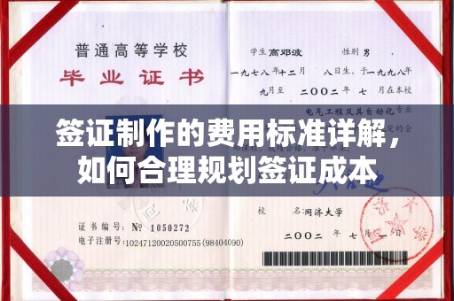抚松签证制作的费用标准详解，如何合理规划签证成本